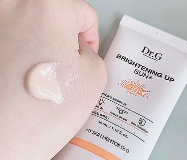 Dr.G ブライトニングアップサンプラスのクチコミ「【使った商品】
Dr.G
ブライトニング アップ サン+  
1485円(税込)  35ml .....」（2枚目）