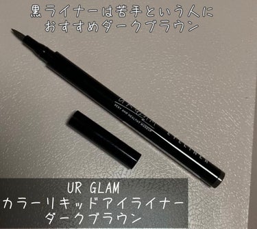 カラーリキッドアイライナー/U R GLAM/リキッドアイライナーを使ったクチコミ（1枚目）