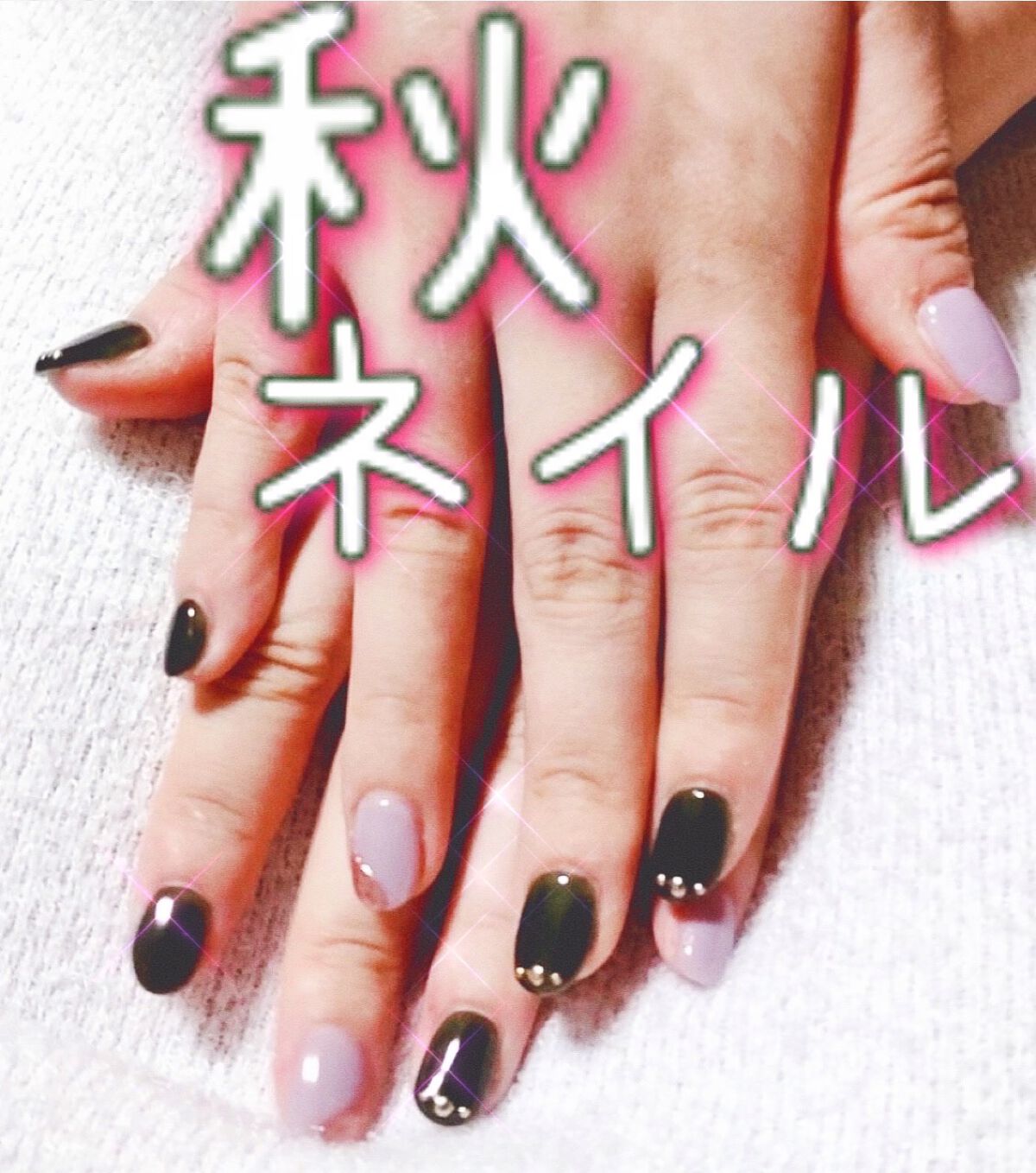 #秋ネイル,#ミラーネイル,#カーキネイルのネイルデザイン