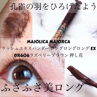 ラッシュエキスパンダー ロングロングロング EX BR606 ラズベリーブラウン 押し花/MAJOLICA MAJORCA/マスカラを使ったクチコミ（1枚目）