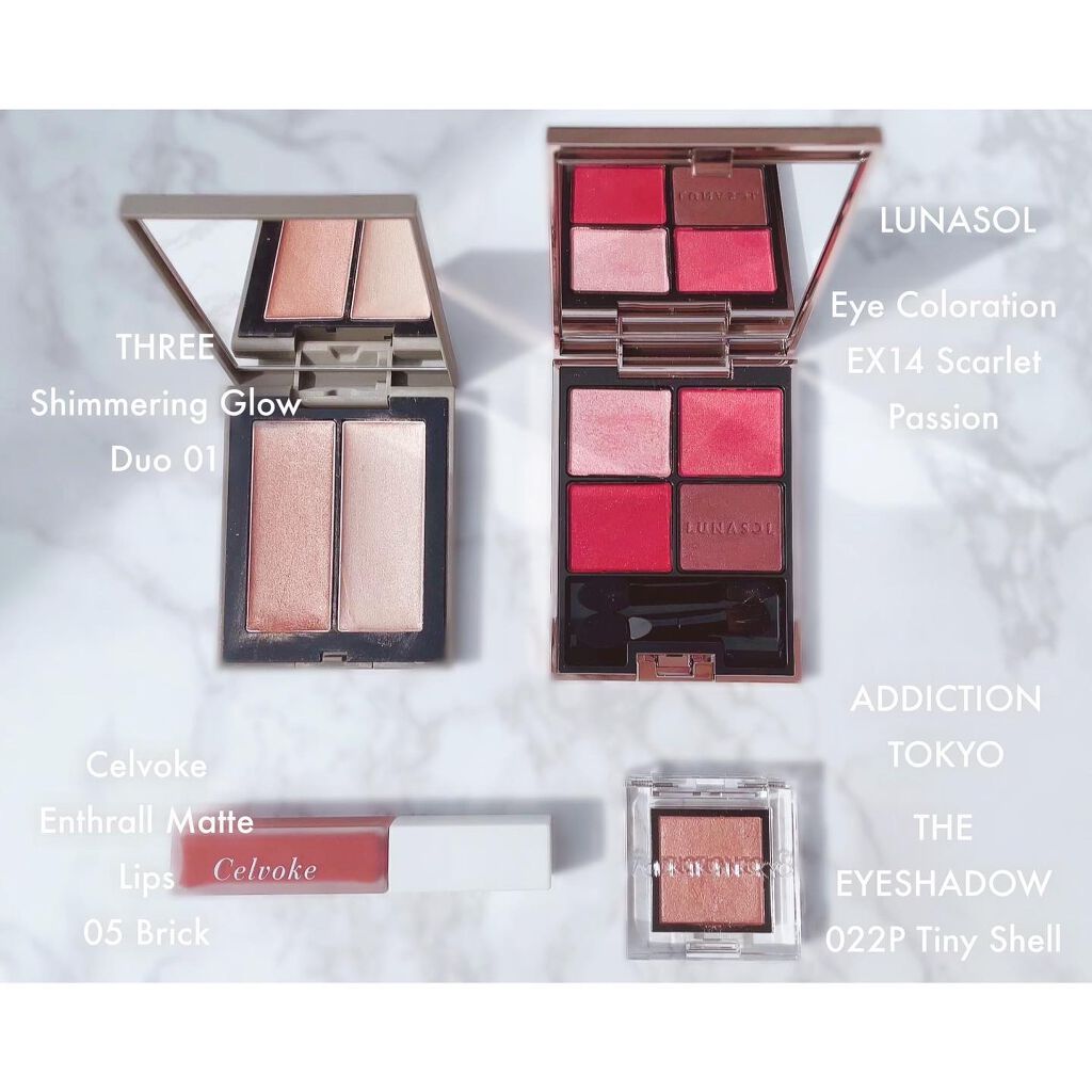 THREE シマリング グロー デュオ/THREE/クリームハイライトを使ったクチコミ（1枚目）