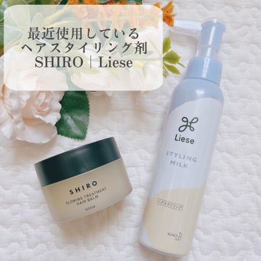 .
.
〖SHIRO ニームヘアバーム〗
〖Liese パサつきしらずのまとまるミルク〗

久しぶりの投稿になりましたが
今回紹介するのは私が普段使用している
ヘアスタイリング剤🍃

✼••┈┈••✼•