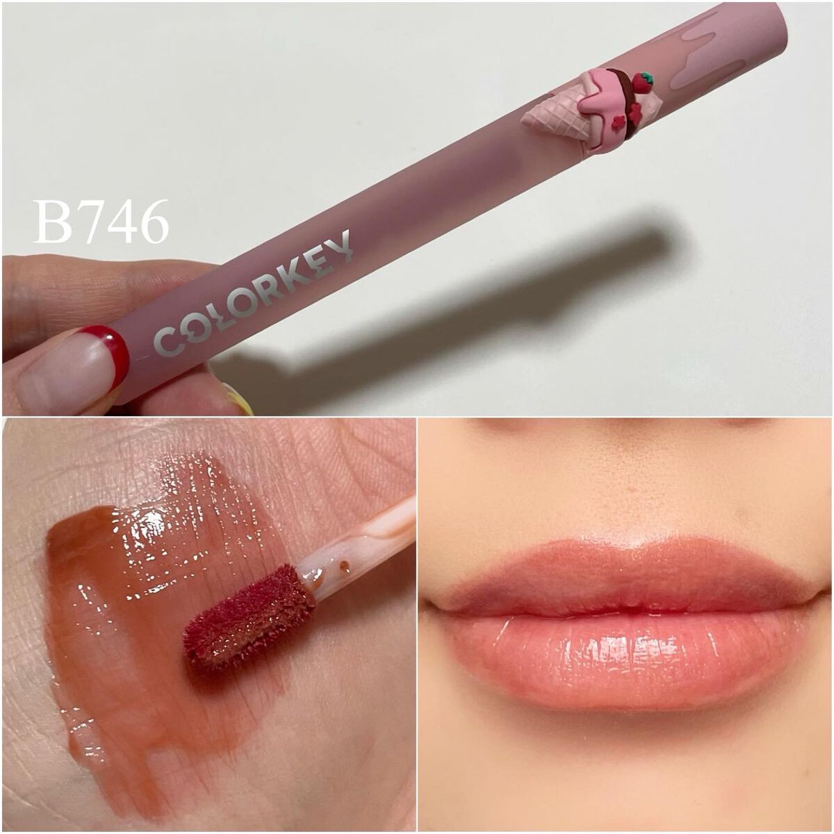 natsumi on LIPS 「.COLORKEY夏限定コスメ.▫️アイスクリーム四色アイシャ..」(4枚目)