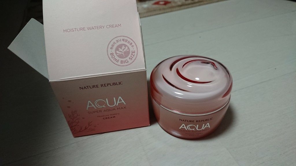 スーパーアクアマックス水分クリーム/ネイチャーリパブリック/フェイスクリームを使ったクチコミ（1枚目）