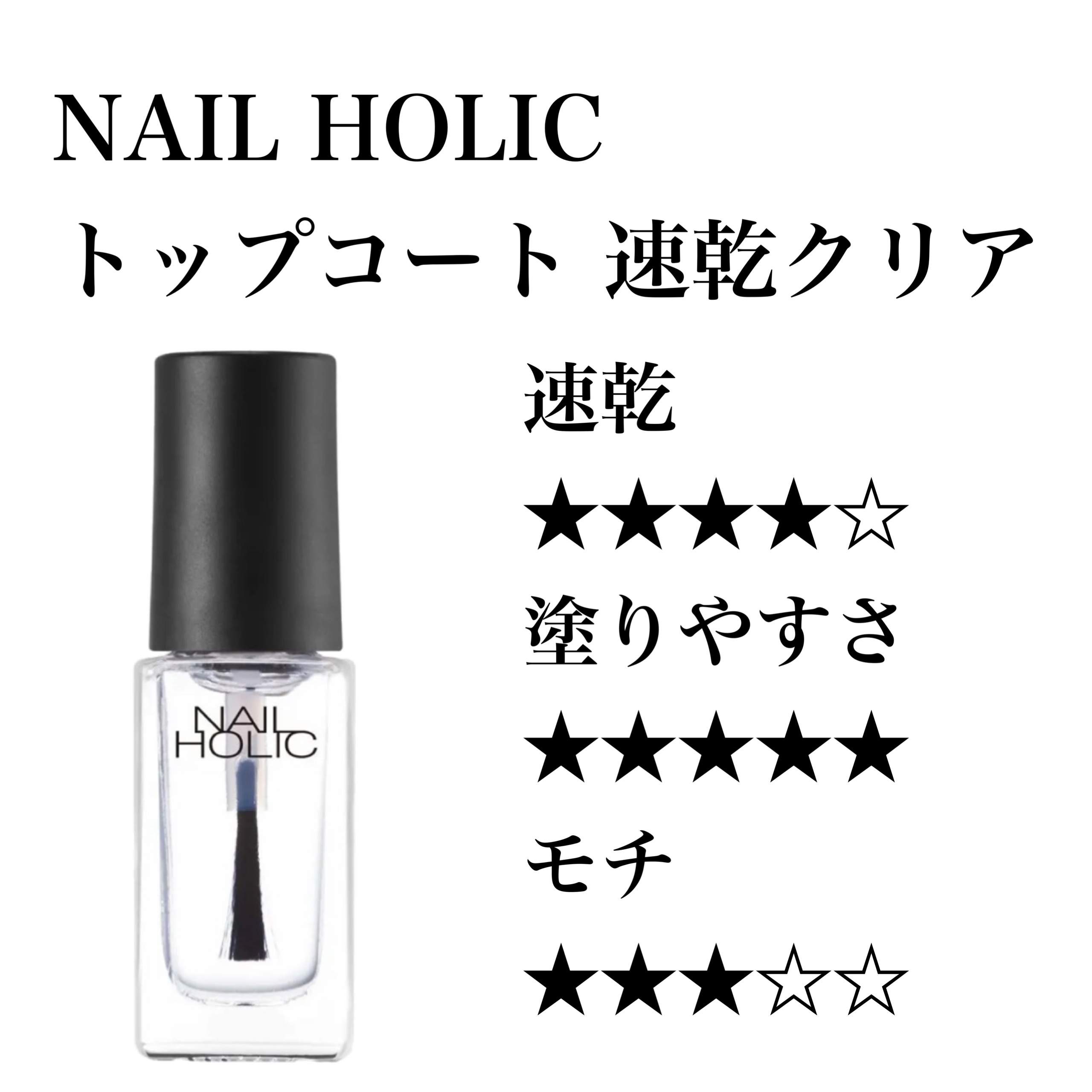 ネイルホリック Top coat SP041 速乾クリア/ネイルホリック/ネイルトップコートを使ったクチコミ（1枚目）