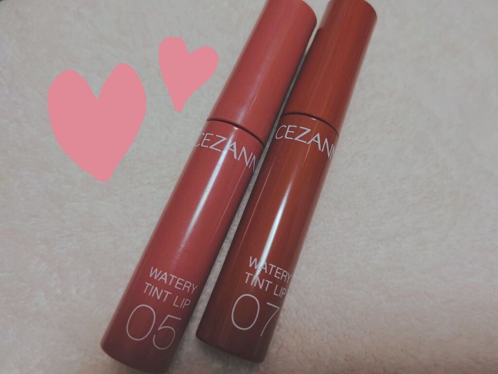 おかゆ on LIPS 「CEZANNEウォータリーティントリップNEW07ビターレッド..」(1枚目)
