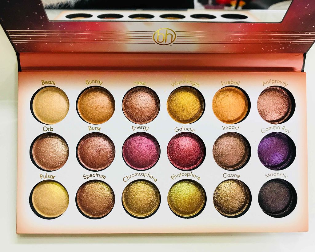 Solar Flare 18 Color Baked Eyeshadow Palette/bh cosmetics/アイシャドウパレットを使ったクチコミ（2枚目）