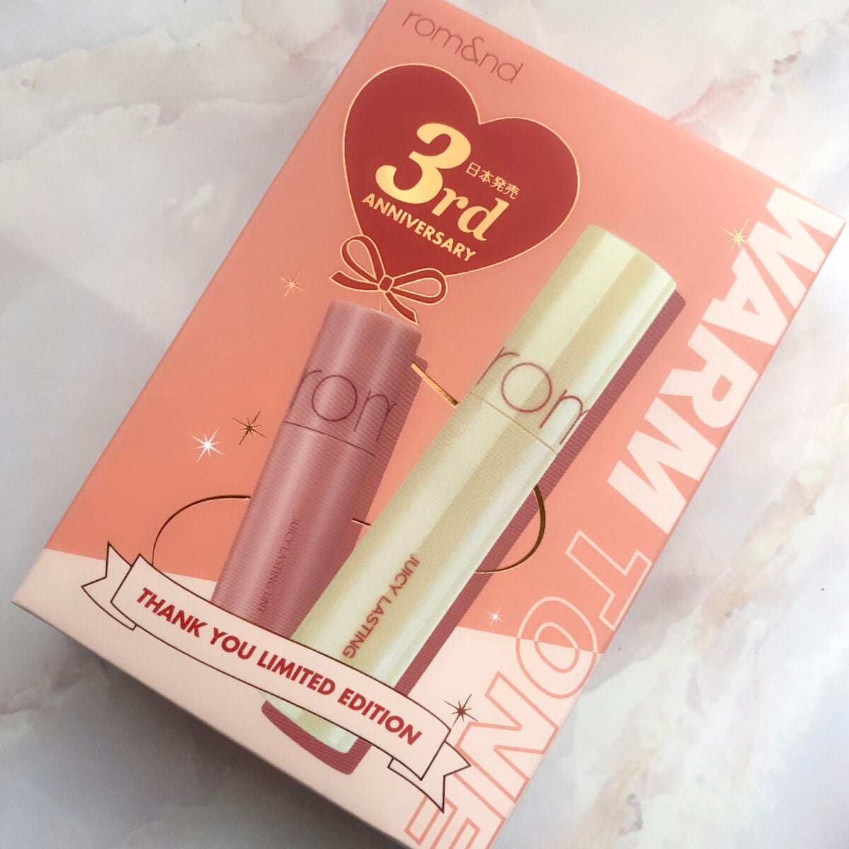 ジューシーラスティングティント ウィズミニセット/rom&nd/リップティントを使ったクチコミ(4枚目)