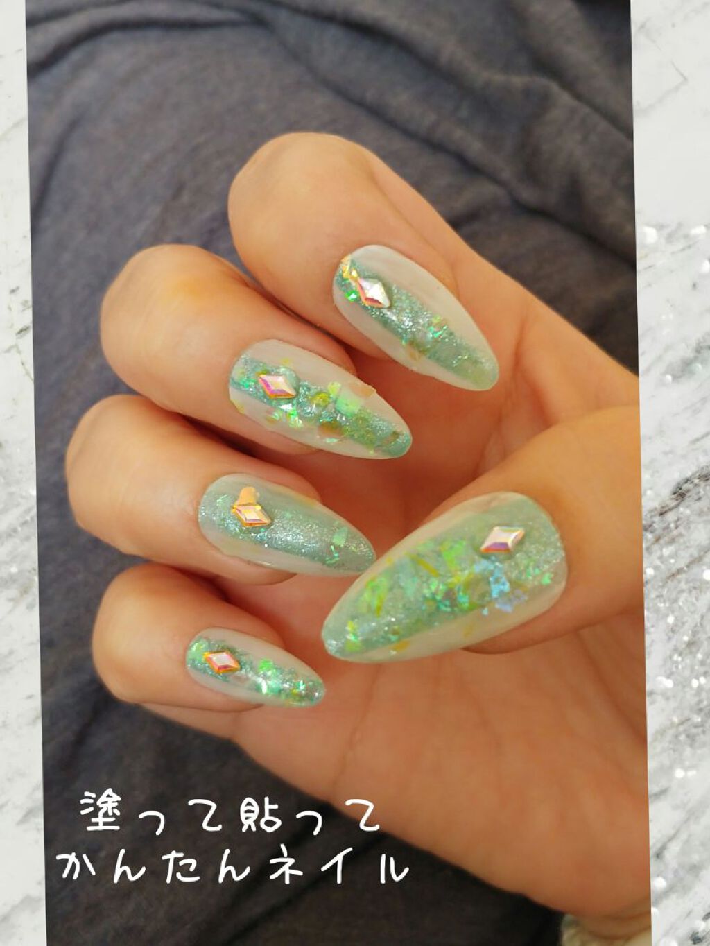 💛🔷クロレッツ🔷💛 on LIPS 「#ネイルホリック#グラマーグリッター#BL971#サンリオ#フ..」(1枚目)