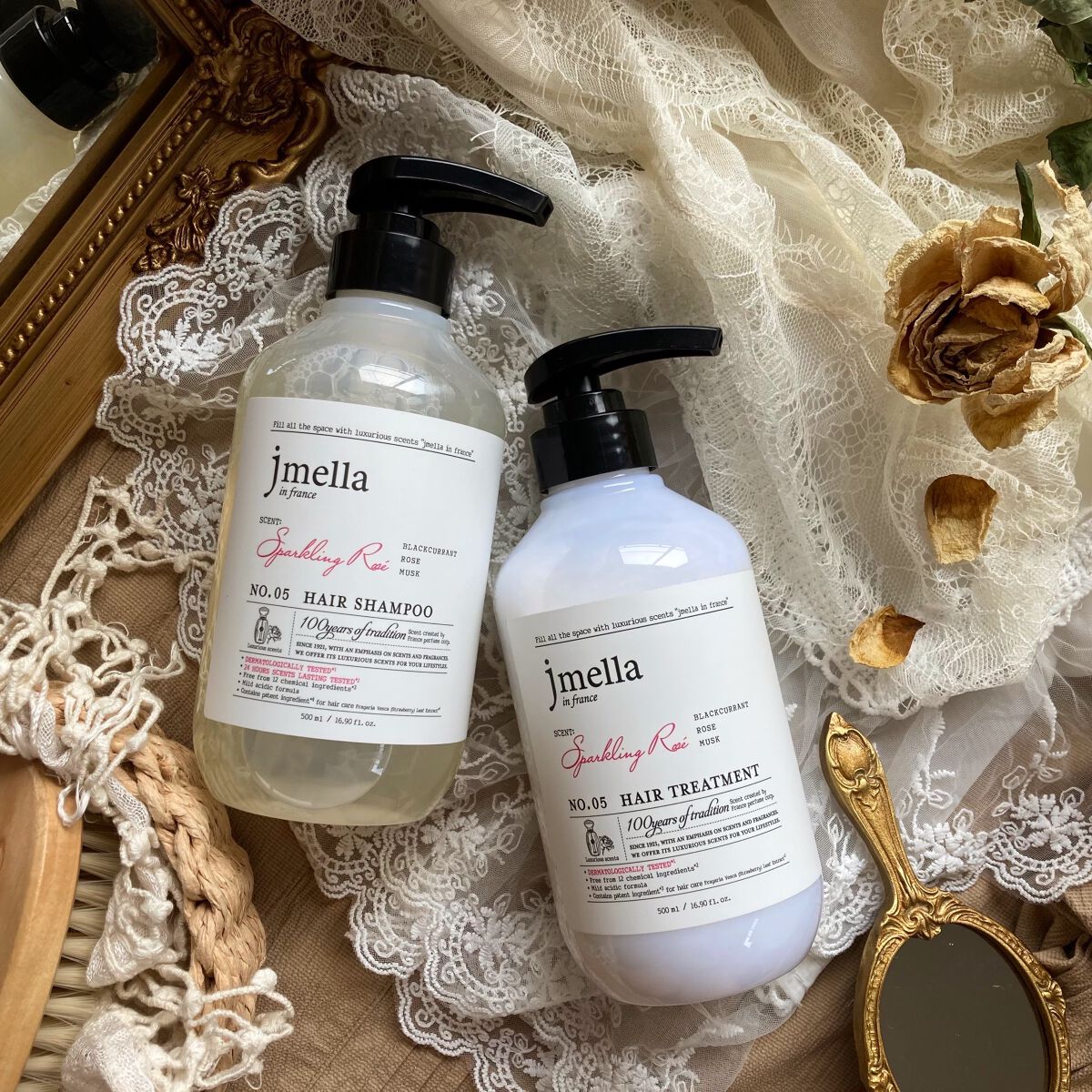 インフランス シャンプー スパークリングロゼ／トリートメント スパークリングロゼ/jmella/市販シャンプーを使ったクチコミ（1枚目）