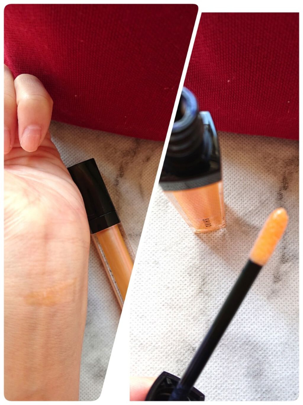 エッセンスリップオイルカラー/SHIRO/リップオイルを使ったクチコミ（2枚目）