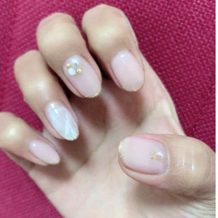 sacha🐰 on LIPS 「💅オフィスネイルとしてもオススメ♡シンプルネイル💅※記録用です..」(1枚目)