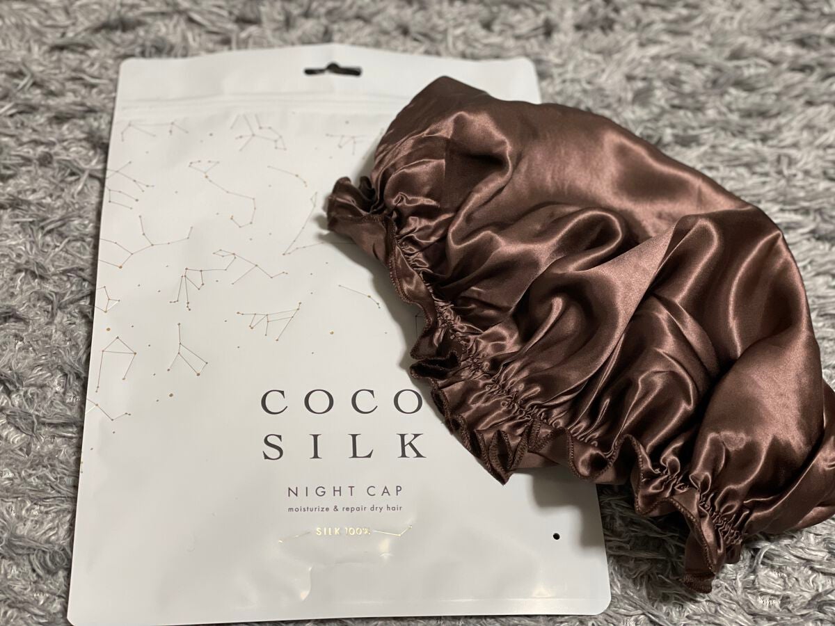 シルク ナイトキャップ(ゴム紐)/COCOSILK/ヘアケアグッズを使ったクチコミ(1枚目)
