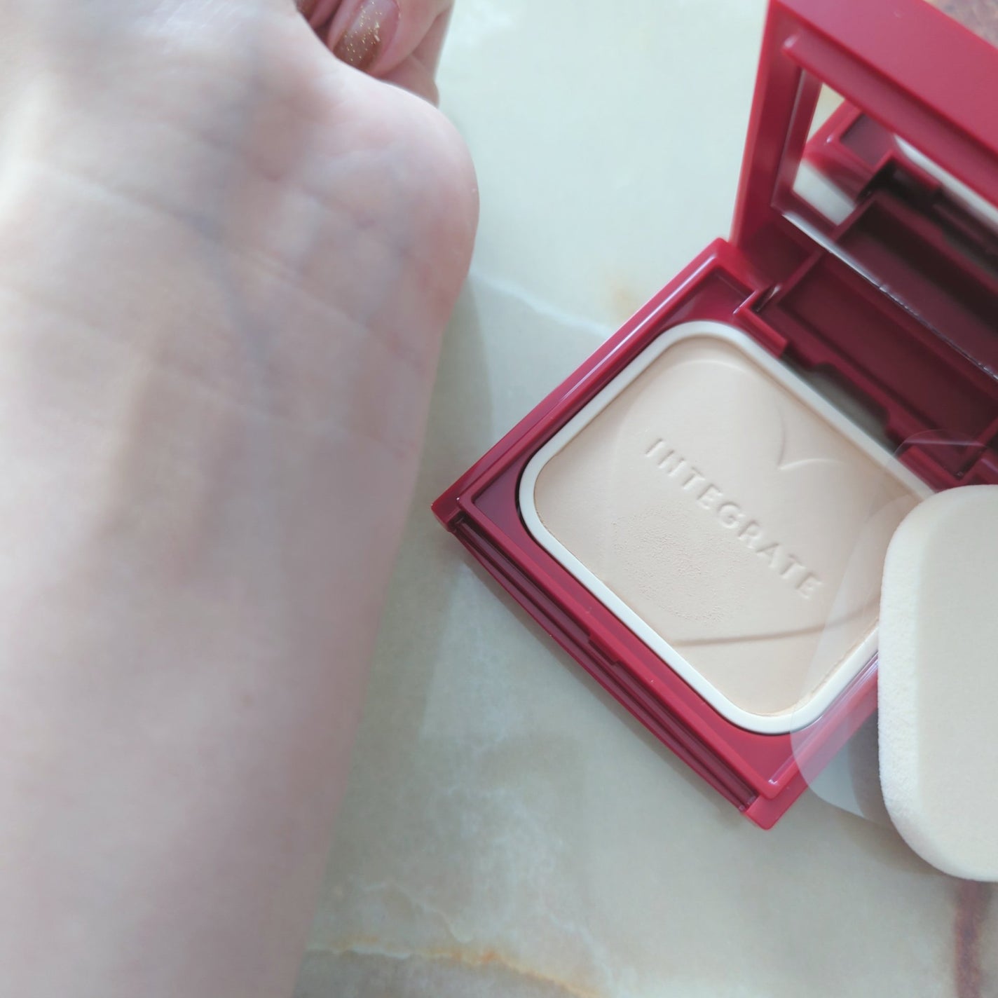 プロフィニッシュファンデーション/インテグレート/パウダーファンデーションを使ったクチコミ(7枚目)