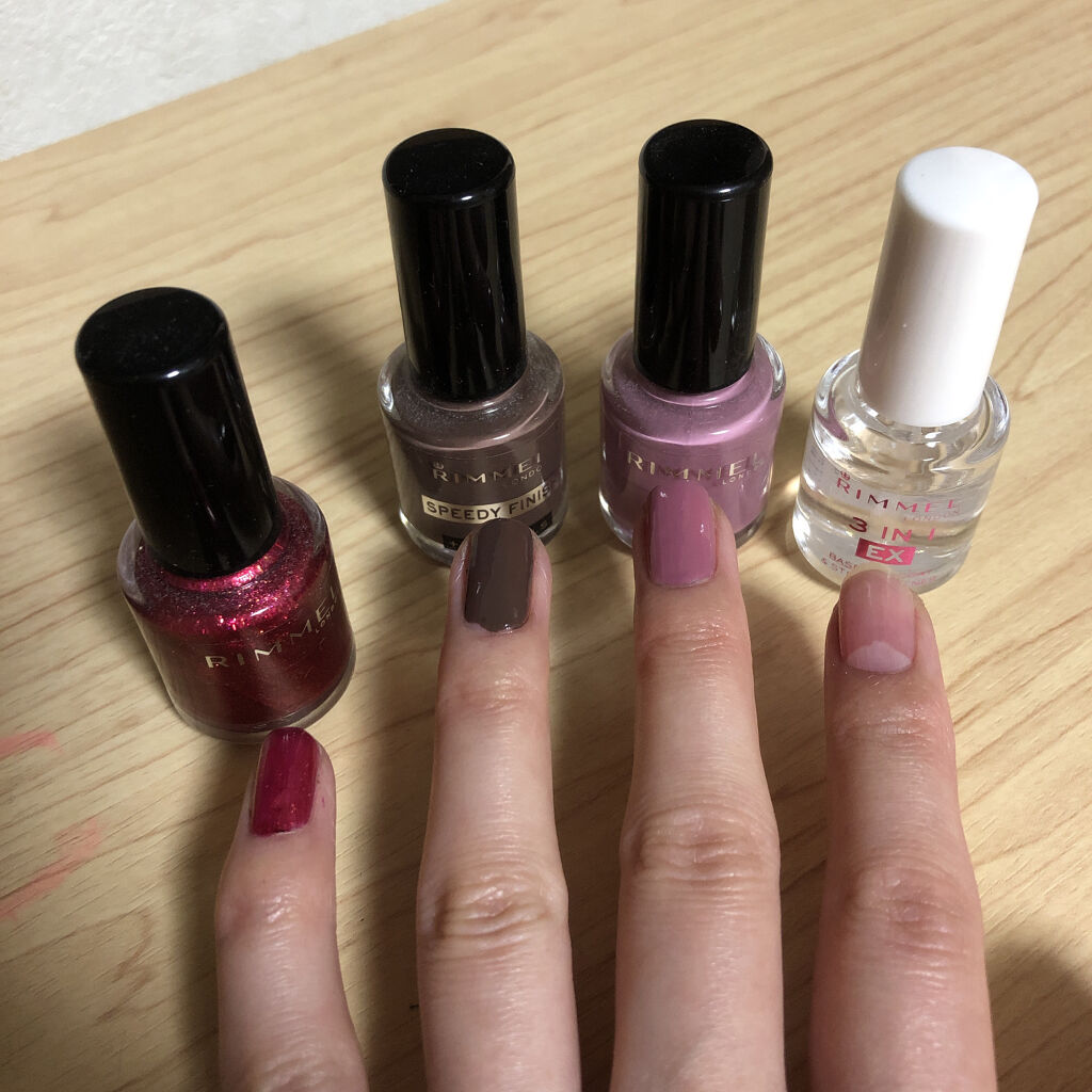 スピーディ フィニッシュ N 814 グレイッシュローズ/リンメル ロンドン/マニキュアを使ったクチコミ（2枚目）