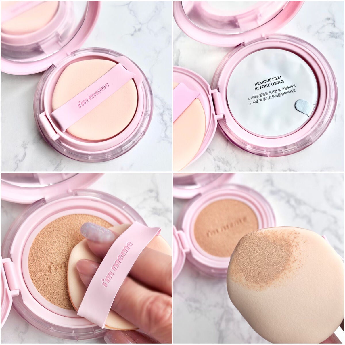 ワンダーベルベットラスティングクッション/i’m meme/クッションファンデーションを使ったクチコミ(2枚目)