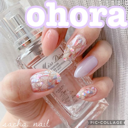 セミキュアジェルネイル(ハンド)/ohora/ネイルシールを使ったクチコミ(1枚目)