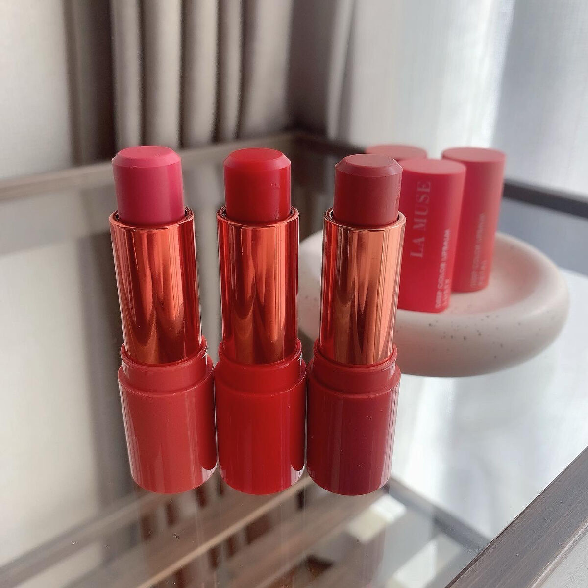 ディープカラー リップバーム/ラミューズ/リップバームを使ったクチコミ（2枚目）