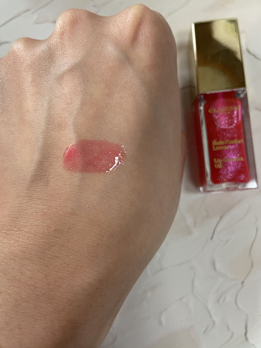 コンフォート リップオイル  12 キャンディグラム/CLARINS/リップグロスを使ったクチコミ（2枚目）