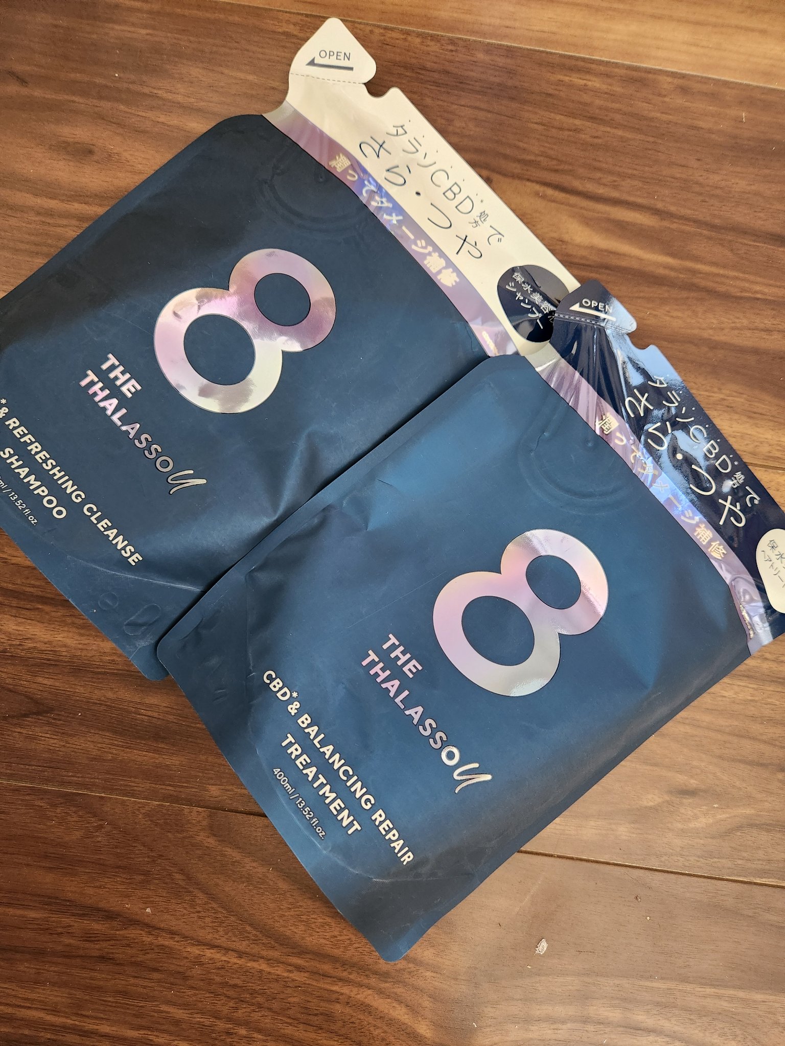 エイトザタラソ ユー CBD＆リフレッシング クレンズ 美容液シャンプー／CBD＆バランシング ダメージリペア 美容液ヘアトリートメント シャンプー詰め替え/エイトザタラソ/市販シャンプーを使ったクチコミ（1枚目）