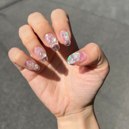 ネイルチップオーバルタイプ/DAISO/ネイルチップ・パーツを使ったクチコミ(4枚目)