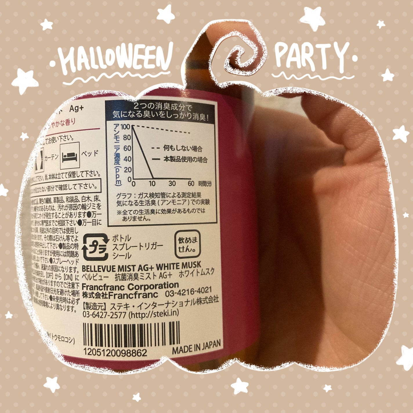 ベルビュー 抗菌消臭ミストAG+ ホワイトムスク/フランフラン/ルームフレグランスを使ったクチコミ(4枚目)