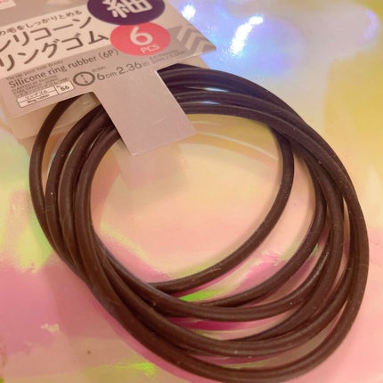 シリコーンリングゴム/DAISO/ヘアアクセサリーを使ったクチコミ(2枚目)