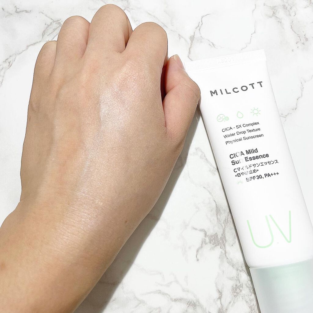 CICA Mild Sun Essensce/MILCOTT/日焼け止めクリームを使ったクチコミ(4枚目)