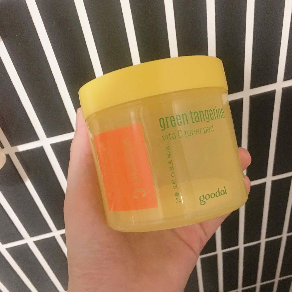 グリーンタンジェリン ビタCダークスポットケアパッド/goodal/トナーパッドを使ったクチコミ(1枚目)