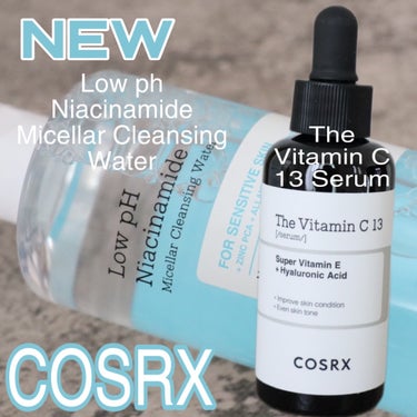 COSRX RXザ・ビタミンC13セラムのクチコミ「️🩵COSRX新商品️🩵

弱酸性ナイアシンアミド ミセラークレンジングウォーター️🩵
RXザ.....」（1枚目）