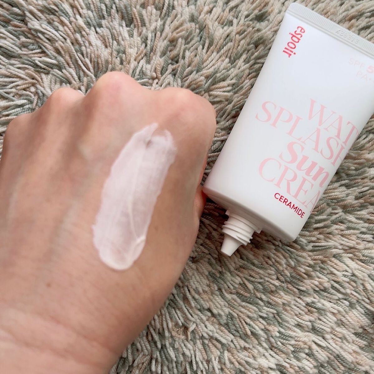 ウォータースプラッシュサンクリーム セラミド/espoir/日焼け止めクリームを使ったクチコミ(3枚目)