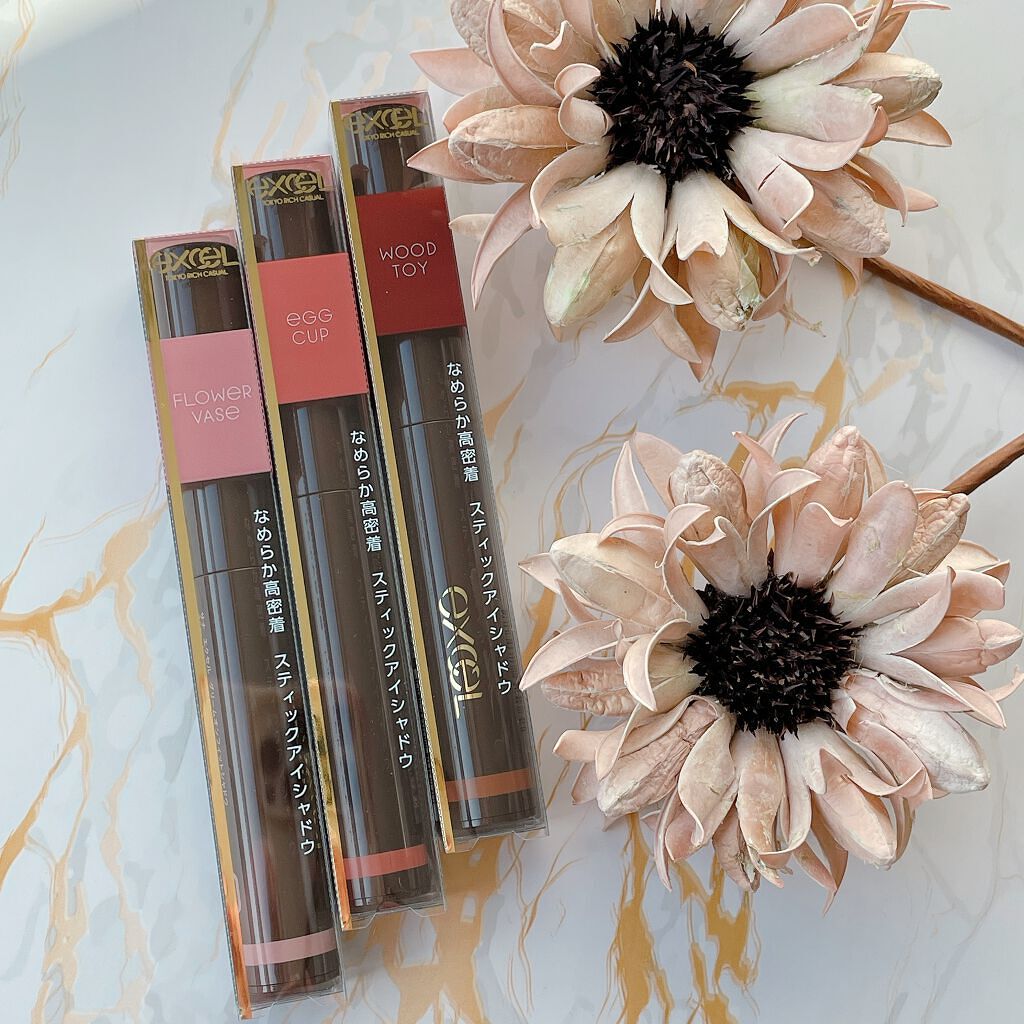 グリームオンフィットシャドウ/excel/スティックアイシャドウを使ったクチコミ（1枚目）