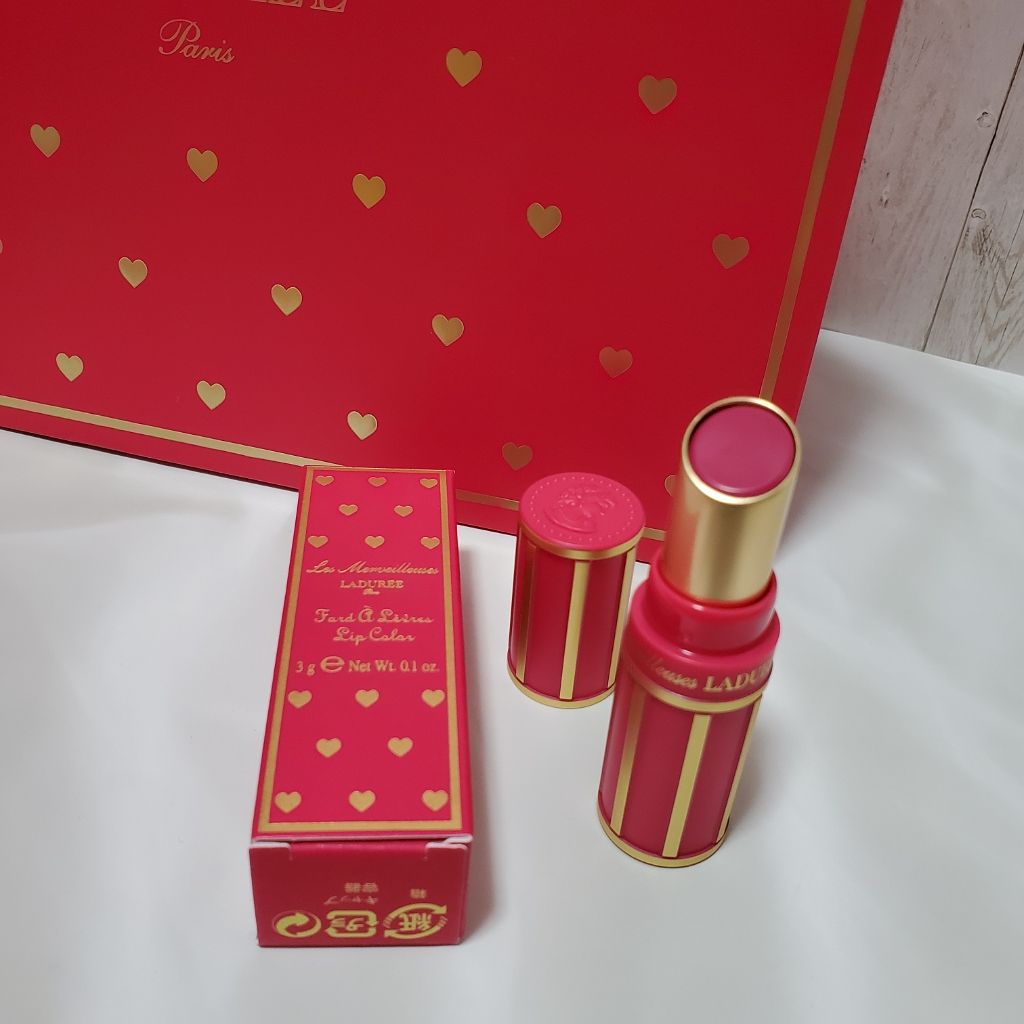 レ・メルヴェイユーズ ラデュレ リップカラーのクチコミ「レ・メルヴェイユーズ　ラデュレの限定カラー💓

パリのランデヴーリップカラー
105 Joye.....」（1枚目）