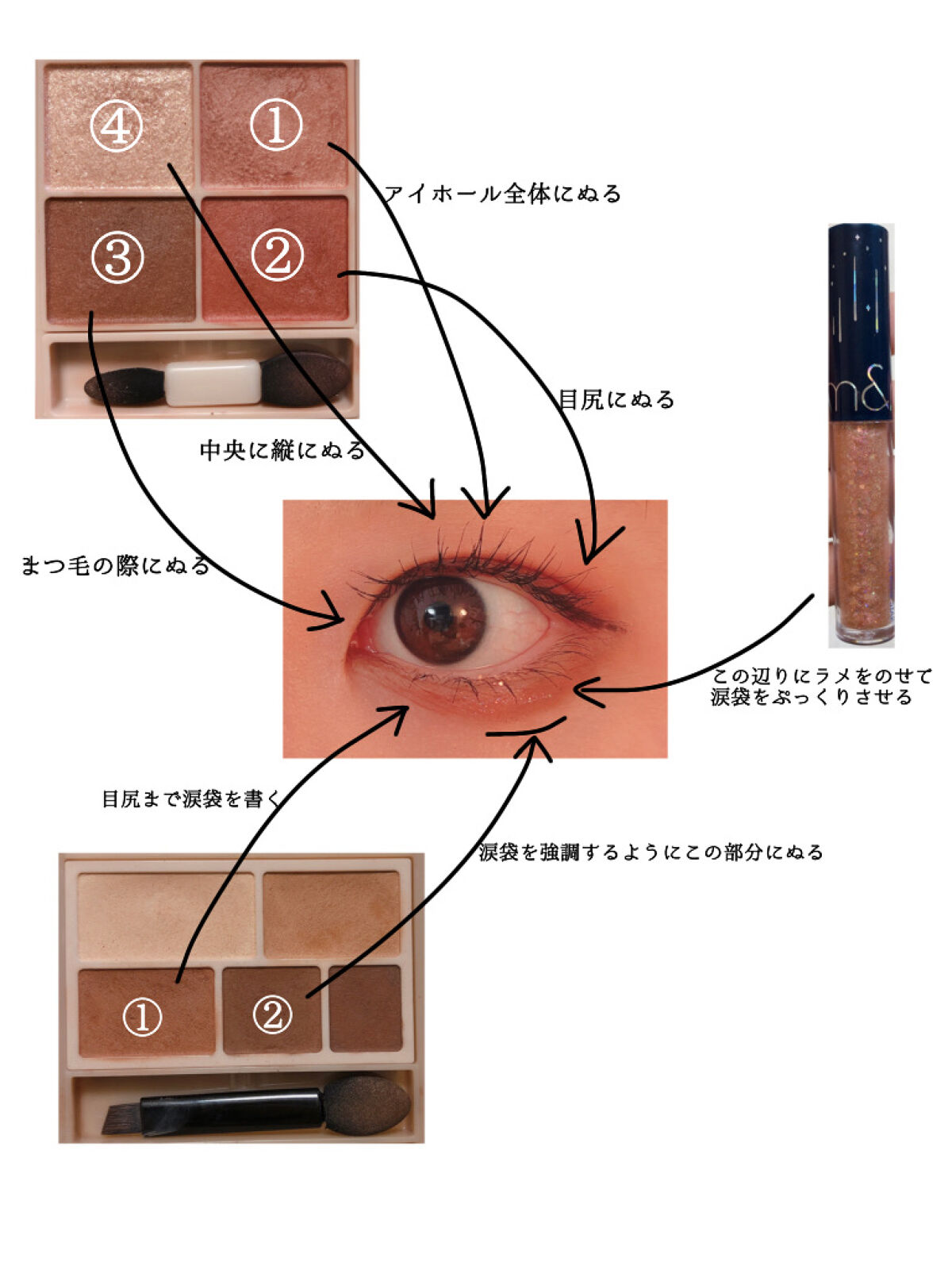 パーフェクトマルチアイズ/キャンメイク/アイシャドウパレットを使ったクチコミ（2枚目）