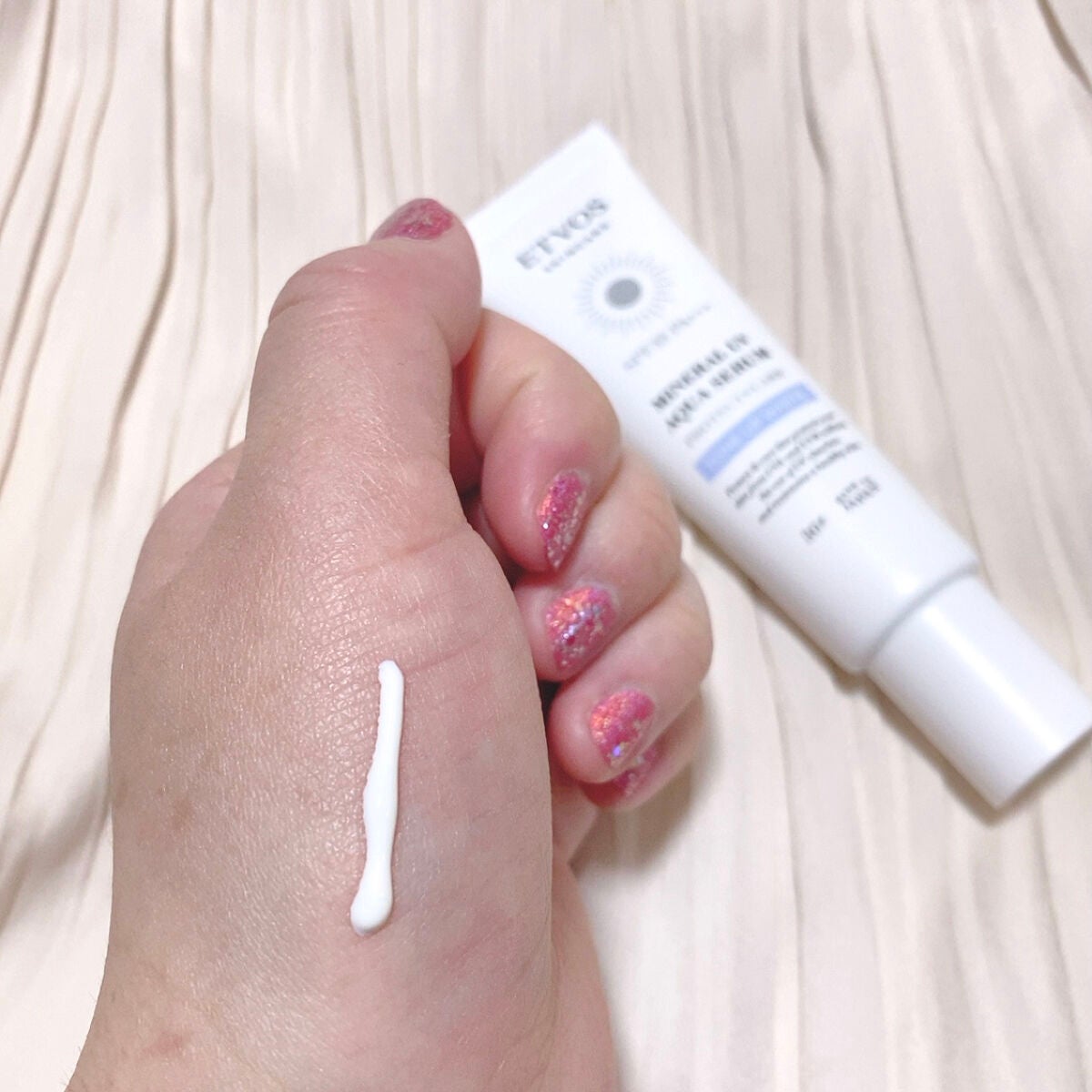 ミネラルUVアクアセラム/エトヴォス/美容液を使ったクチコミ(3枚目)