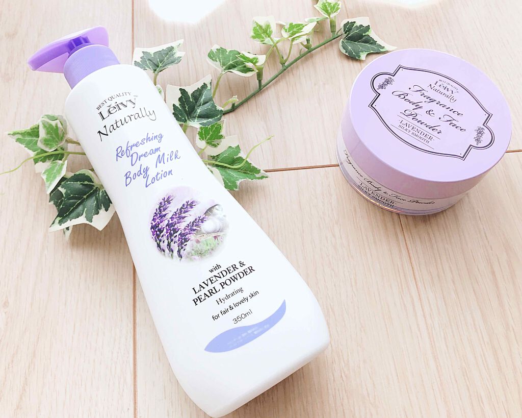 フレグランス ボディ＆フェイスパウダー ラベンダー/Leivy/ルースパウダーを使ったクチコミ（2枚目）