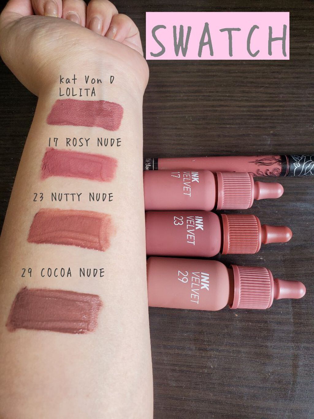 インク ベルベット 29 ココア ヌード(COCOA NUDE)/PERIPERA/口紅を使ったクチコミ（2枚目）