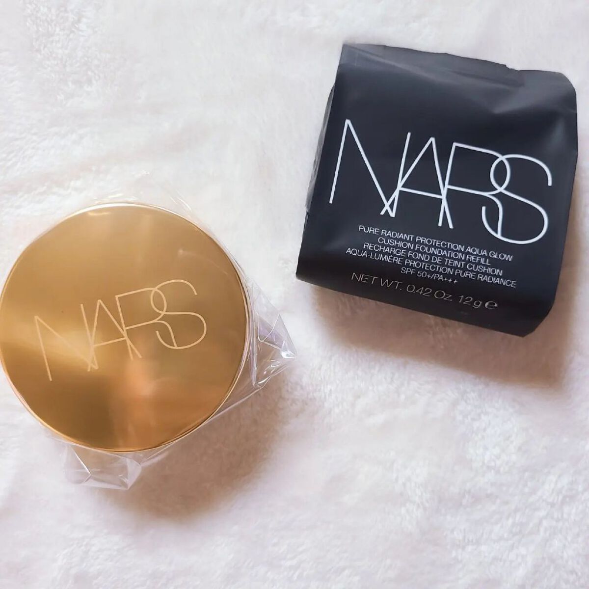 ピュアラディアントプロテクション アクアティックグロー クッションファンデーション SPF50+／PA+++ 00507/NARS/クッションファンデーションを使ったクチコミ（3枚目）