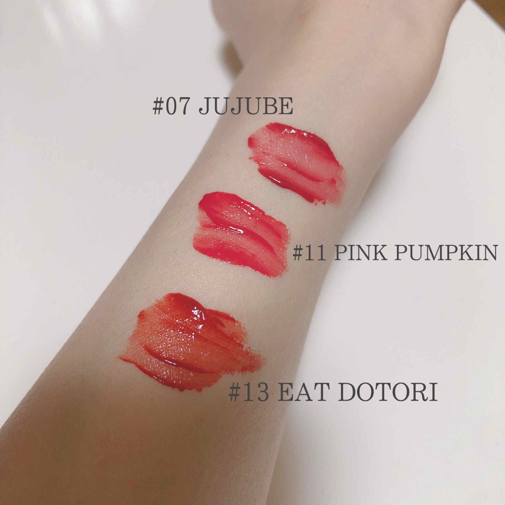 ジューシーラスティングティント/rom&nd/リップティントを使ったクチコミ(2枚目)