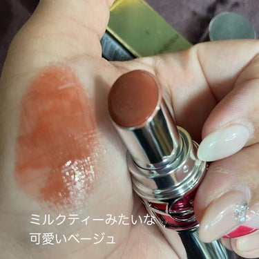 ルージュ ヴォリュプテ キャンディグレーズ  No.4 ヌード プレジャー/YVES SAINT LAURENT BEAUTE/口紅を使ったクチコミ（3枚目）