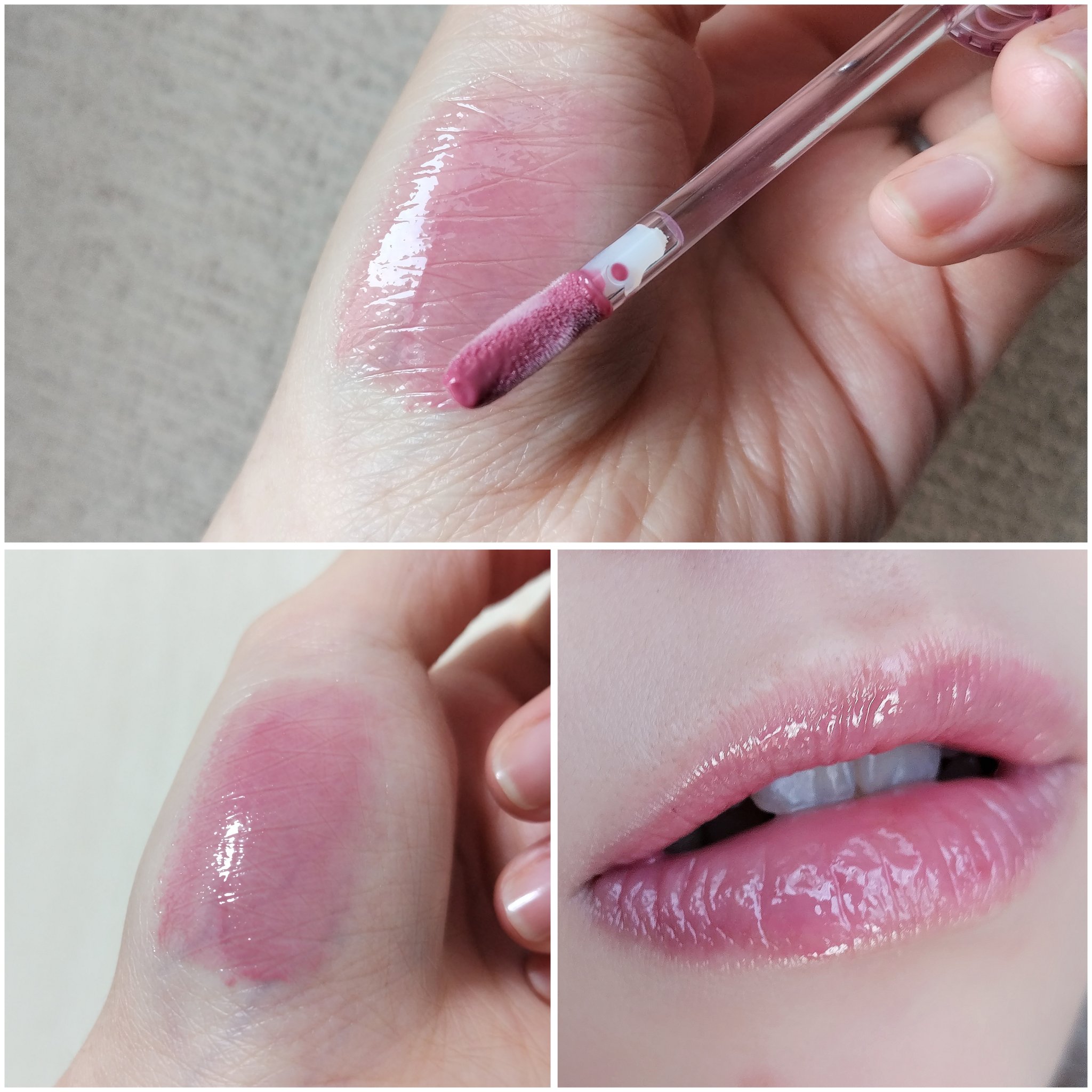 グラスティングカラーグロス/rom&nd/リップグロスを使ったクチコミ（2枚目）