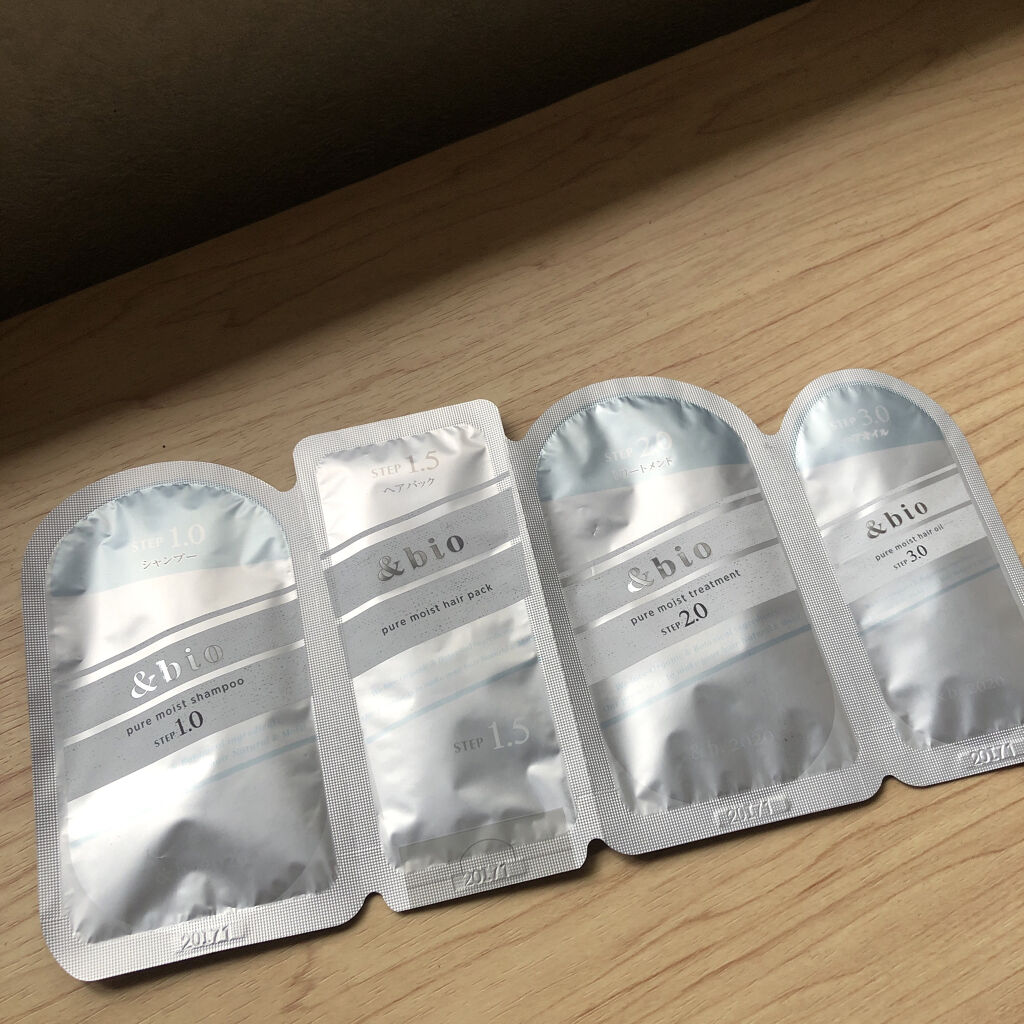 ピュアモイスト シャンプー 1.0／ヘアトリートメント 2.0/&bio/市販シャンプーを使ったクチコミ（1枚目）