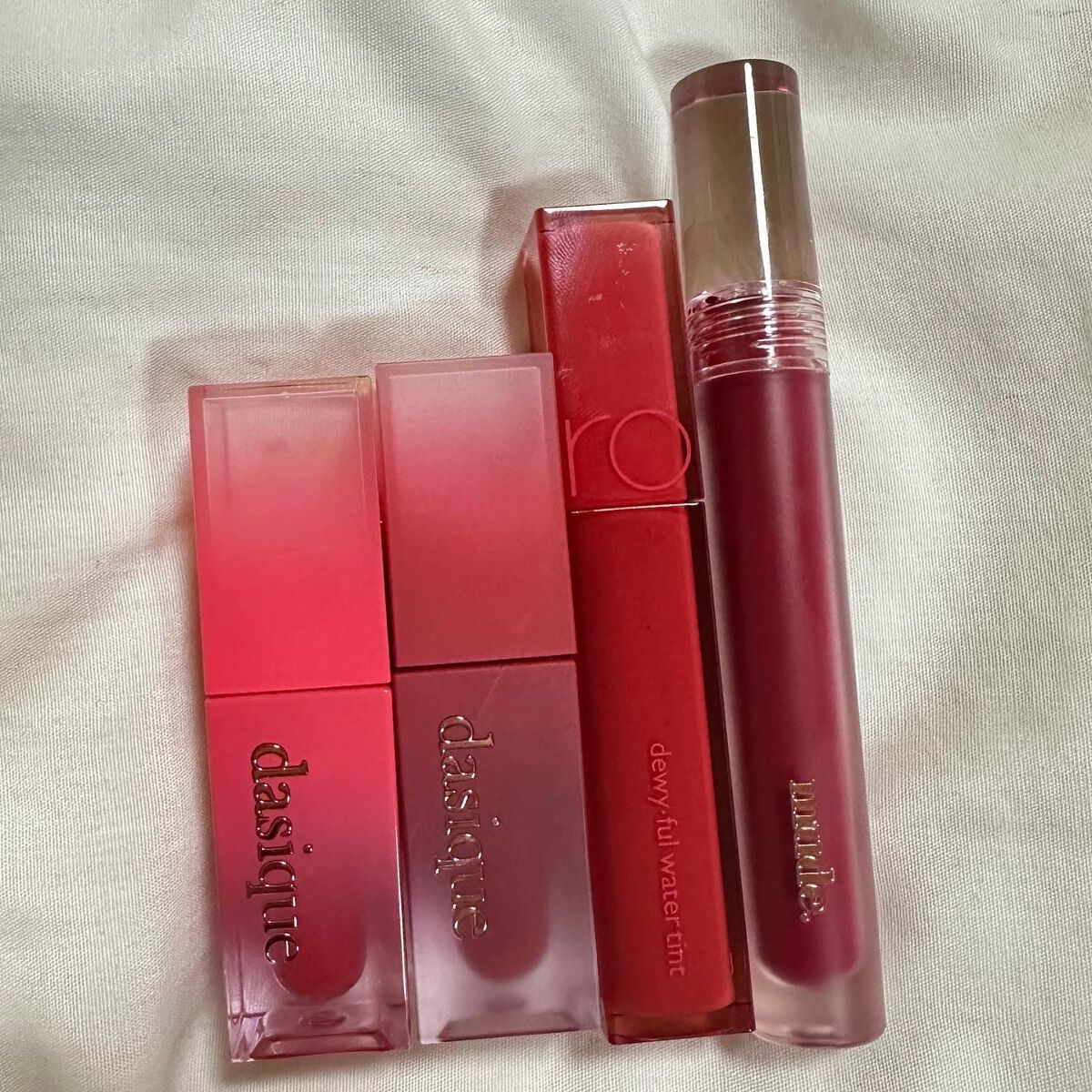 グラッセリップティント 08 コールドチェリ/mude./リップティントを使ったクチコミ（3枚目）