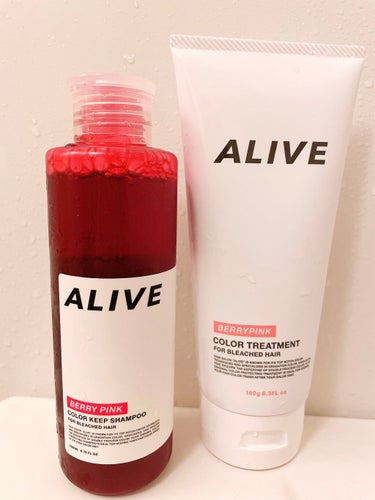 ALIVE カラー トリートメントのクチコミ「ALIVE COLOR KEEP SHAMPOO and TREATMENT

実は、在宅勤務.....」（1枚目）