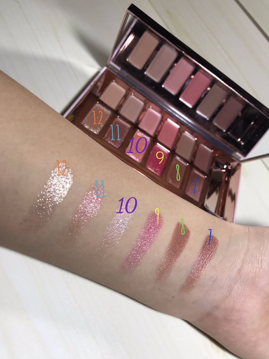 バレンタインボックス3ローズモーメント/VAVI MELLO/アイシャドウパレットを使ったクチコミ(3枚目)