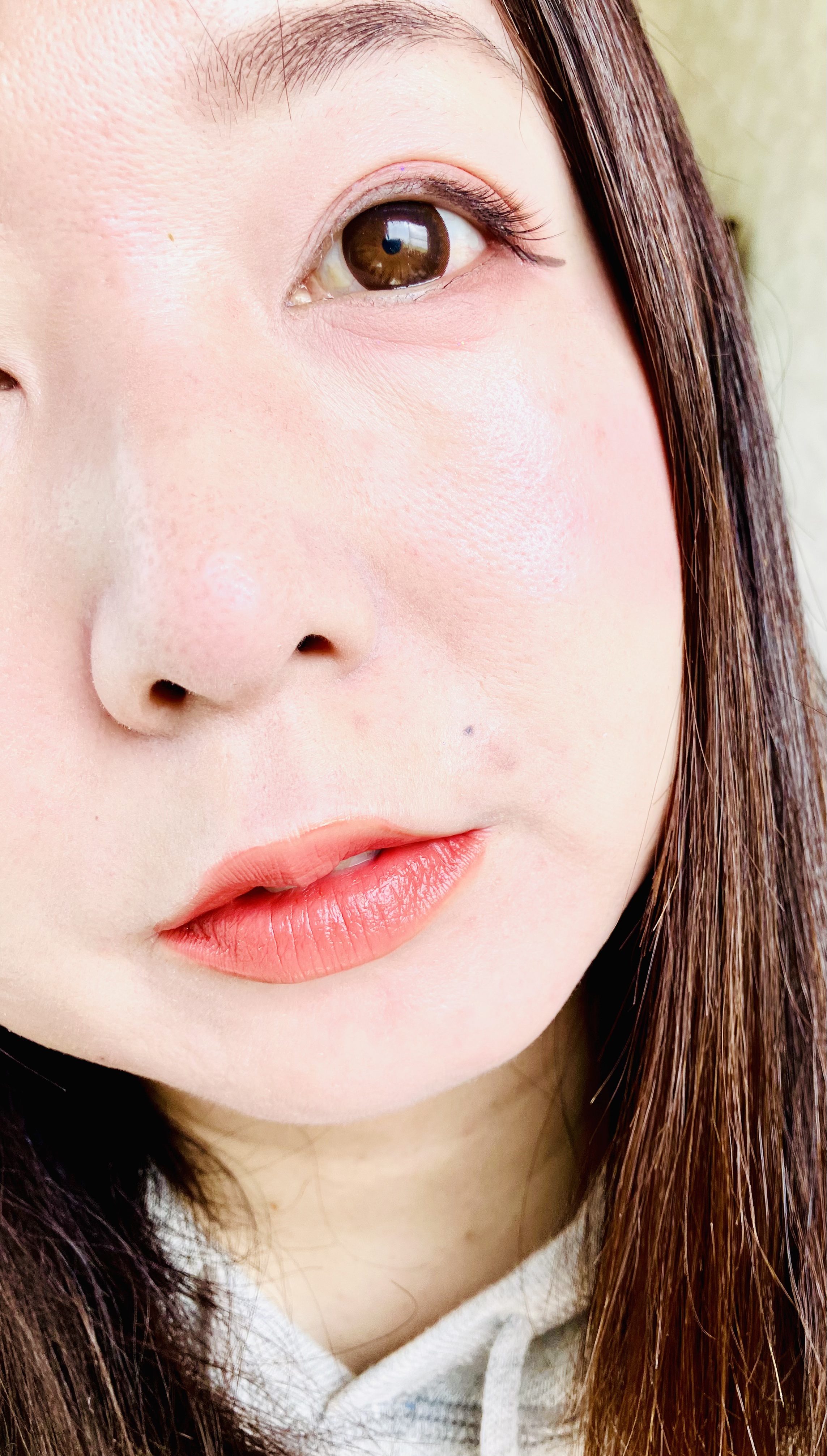 スーパーマットリップ＆チークマッド/INTO U/口紅を使ったクチコミ（2枚目）