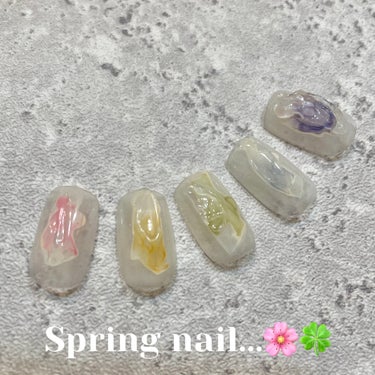 
淡いSpring nail🌸


ベースカラー
NAILTOWN irogel T-6

ink
énoi nuance ink
16ベージュの上から
ペールカラーインクたちを

その上からmatey