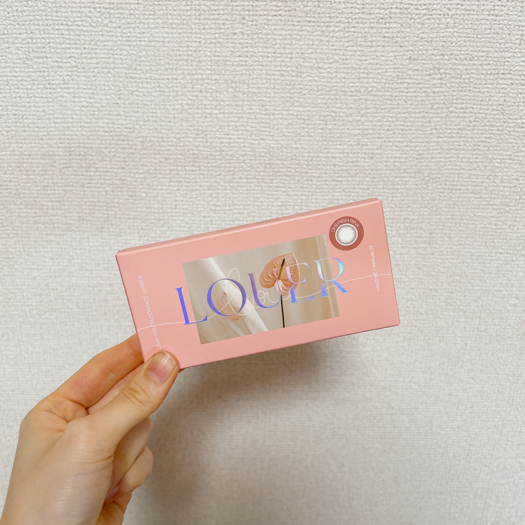 LOUER CHERISH PINK（チェリッシュピンク）/LOUER/カラーコンタクトレンズを使ったクチコミ（1枚目）