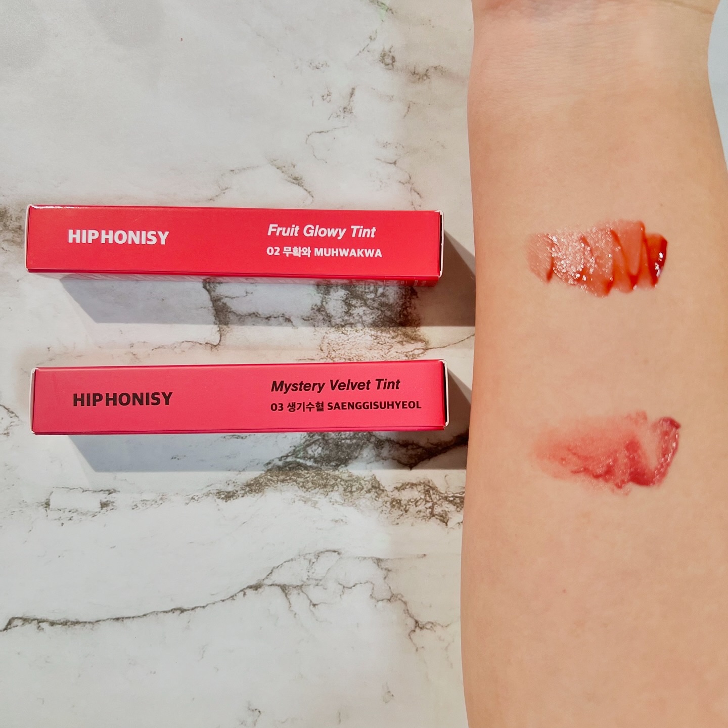 フルーツグロウティント/honisy/リップティントを使ったクチコミ（2枚目）