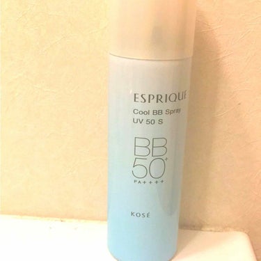 ESPRIQUE ひんやりタッチ BBスプレー UV 50 Sのクチコミ「朝、化粧するのに汗だくになる季節💦
化粧したのに汗ですぐ崩れてしまうので、ひんやりタイプを購入.....」（1枚目）